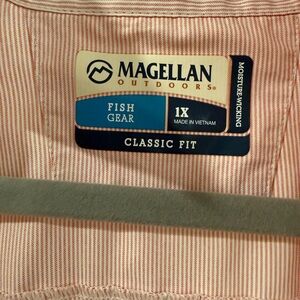 Magellan Outdoors Red Pinstripe Classic Shirt